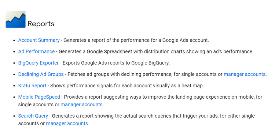 Google Ads Scripts Reports