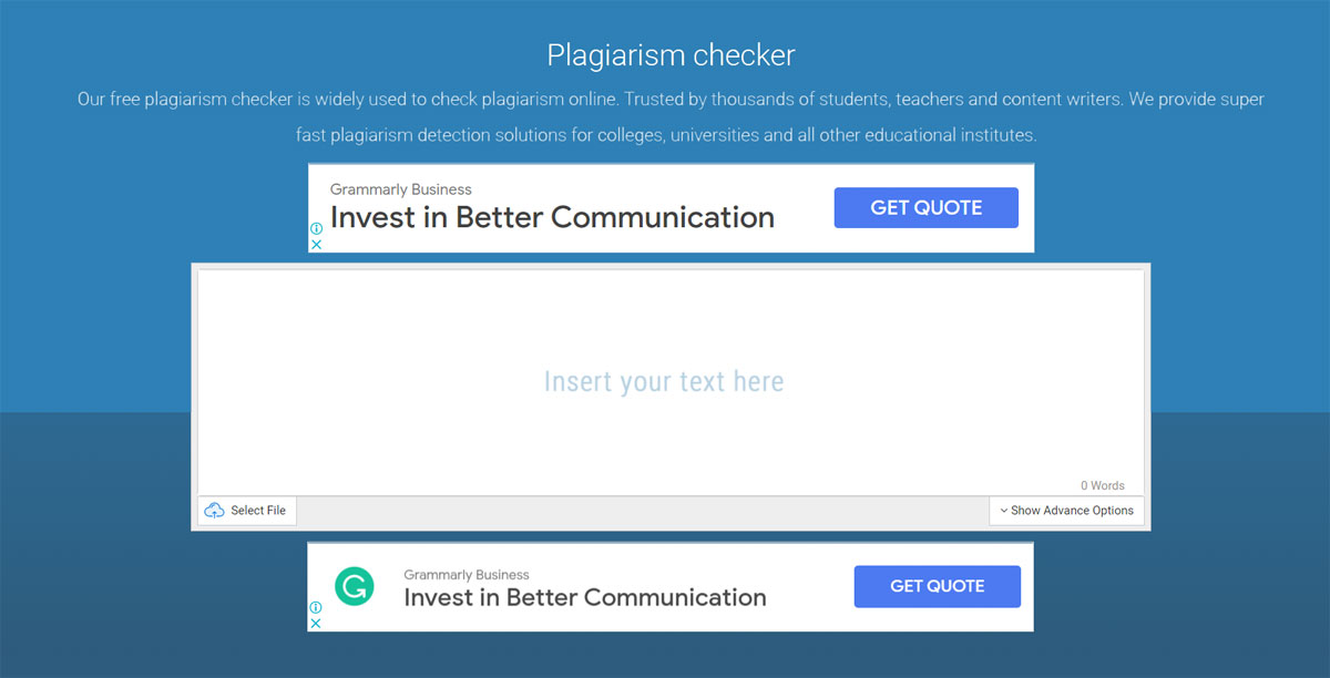 Check-plagiarism Tool