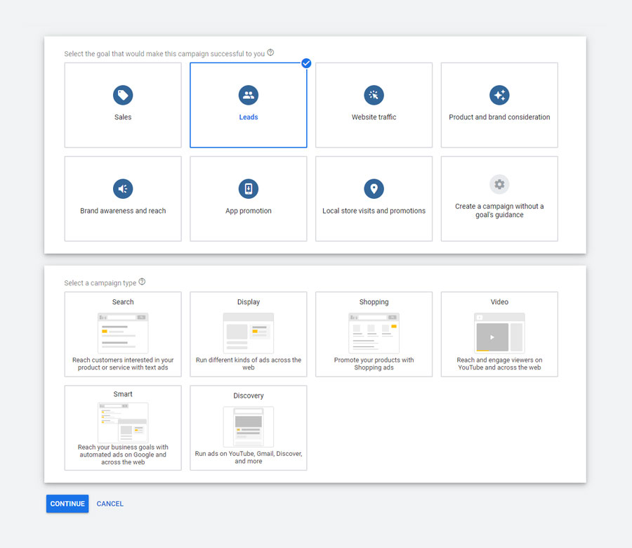 Google Ads Campaign Type
