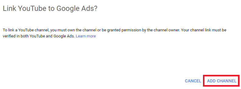 Link Google Ads to YouTube