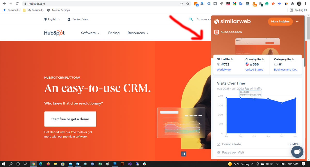 Similarweb Chrome Extension