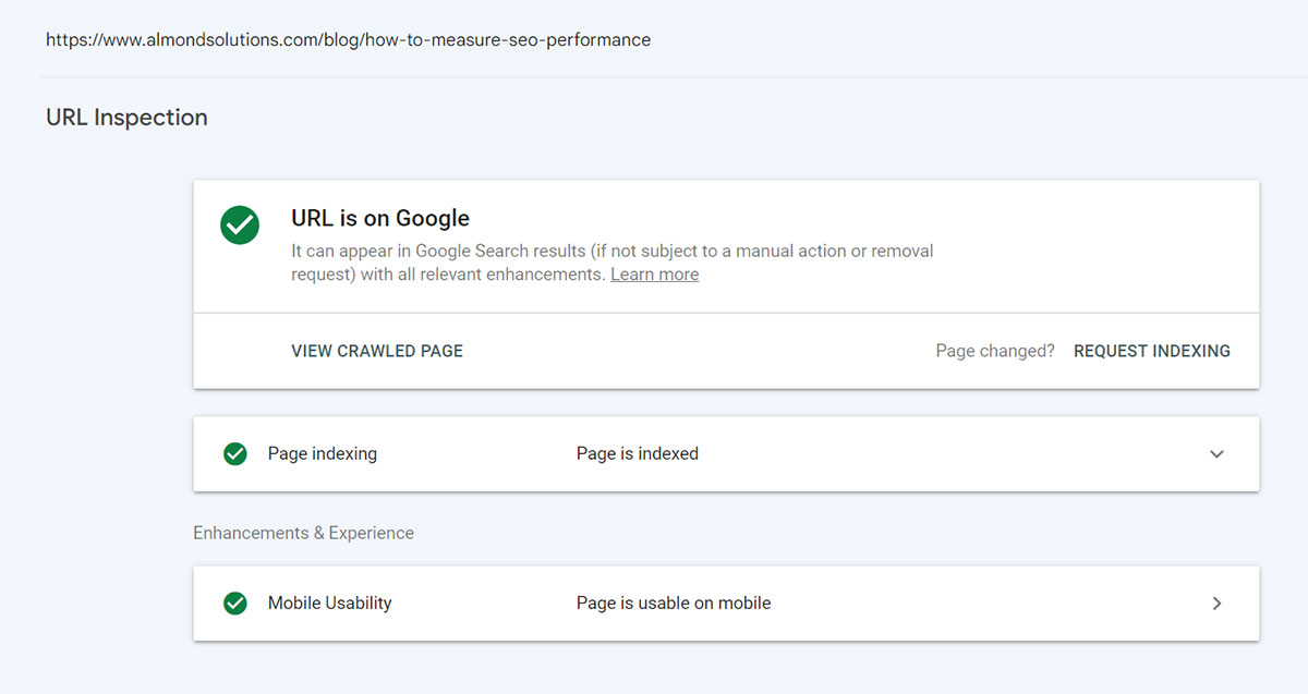 URL Inspection