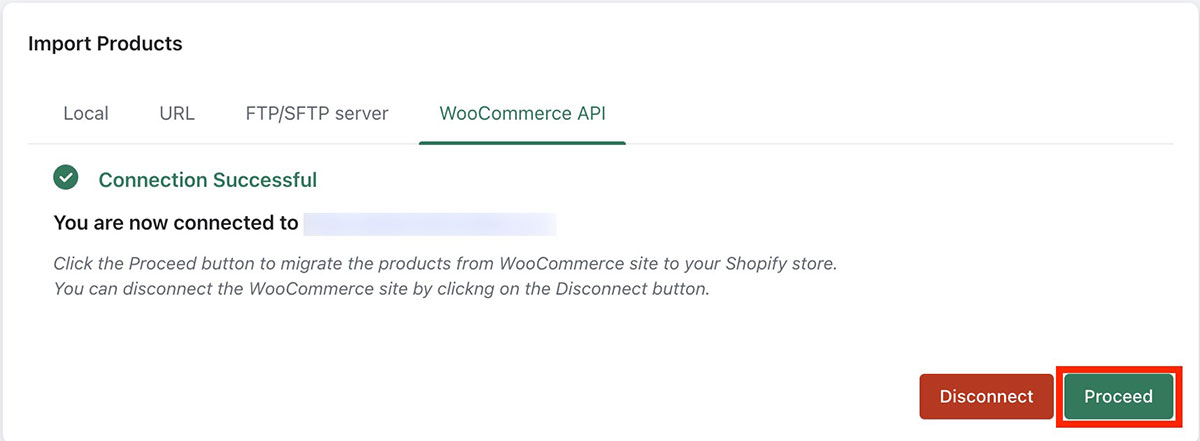 Woocommerce API Import Products Proceed