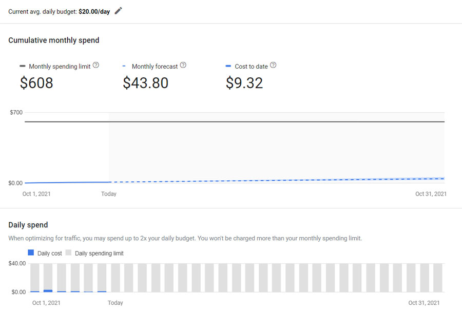 Budget Reports on Google Ads