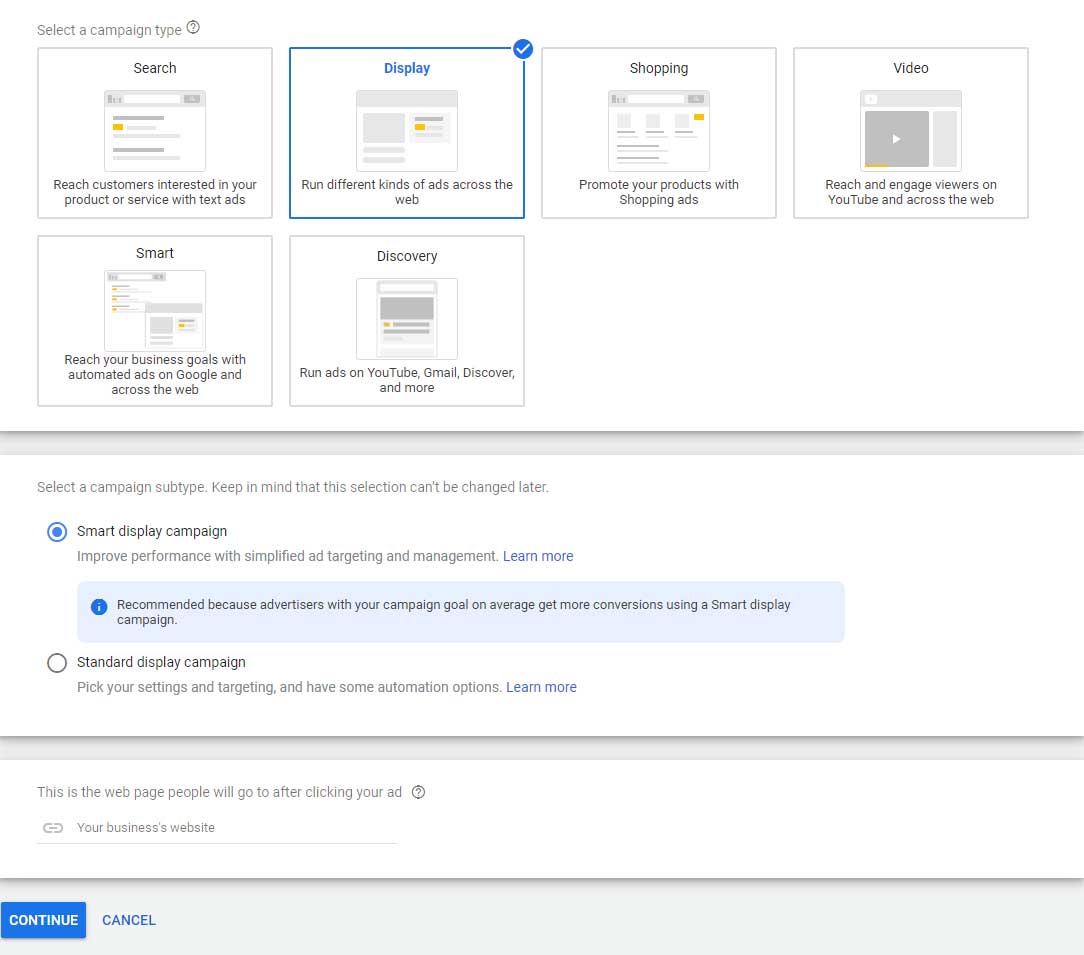 Google Combines Smart display and Standard display campaigns