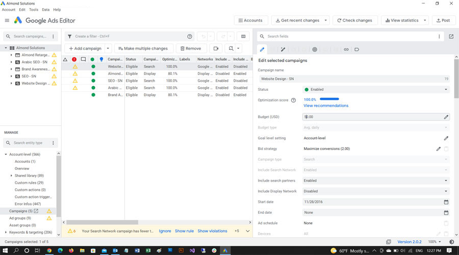 Google Ads Editor