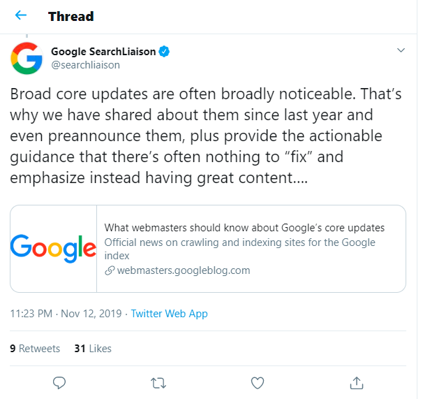 Google’s Updates