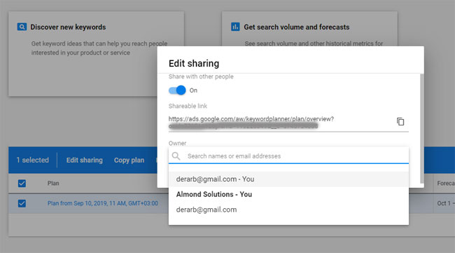 Sharing Plans With Others Using Google Keyword Planner Tool Sharing Plans With Others Using Google Keyword Planner Tool