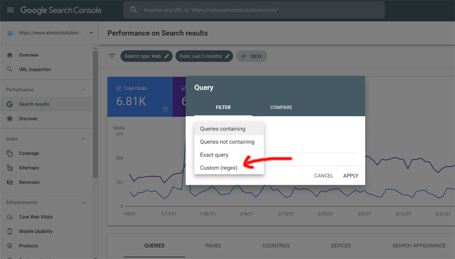 Regular Expressions in Google Search Console