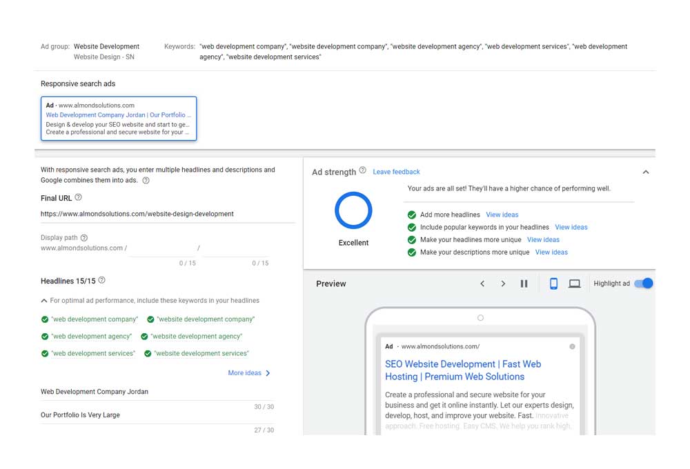 Google Responsive Search Ads